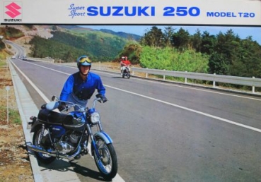 Suzuki 250 Model T20 1975 Motorradprospekt (9150)